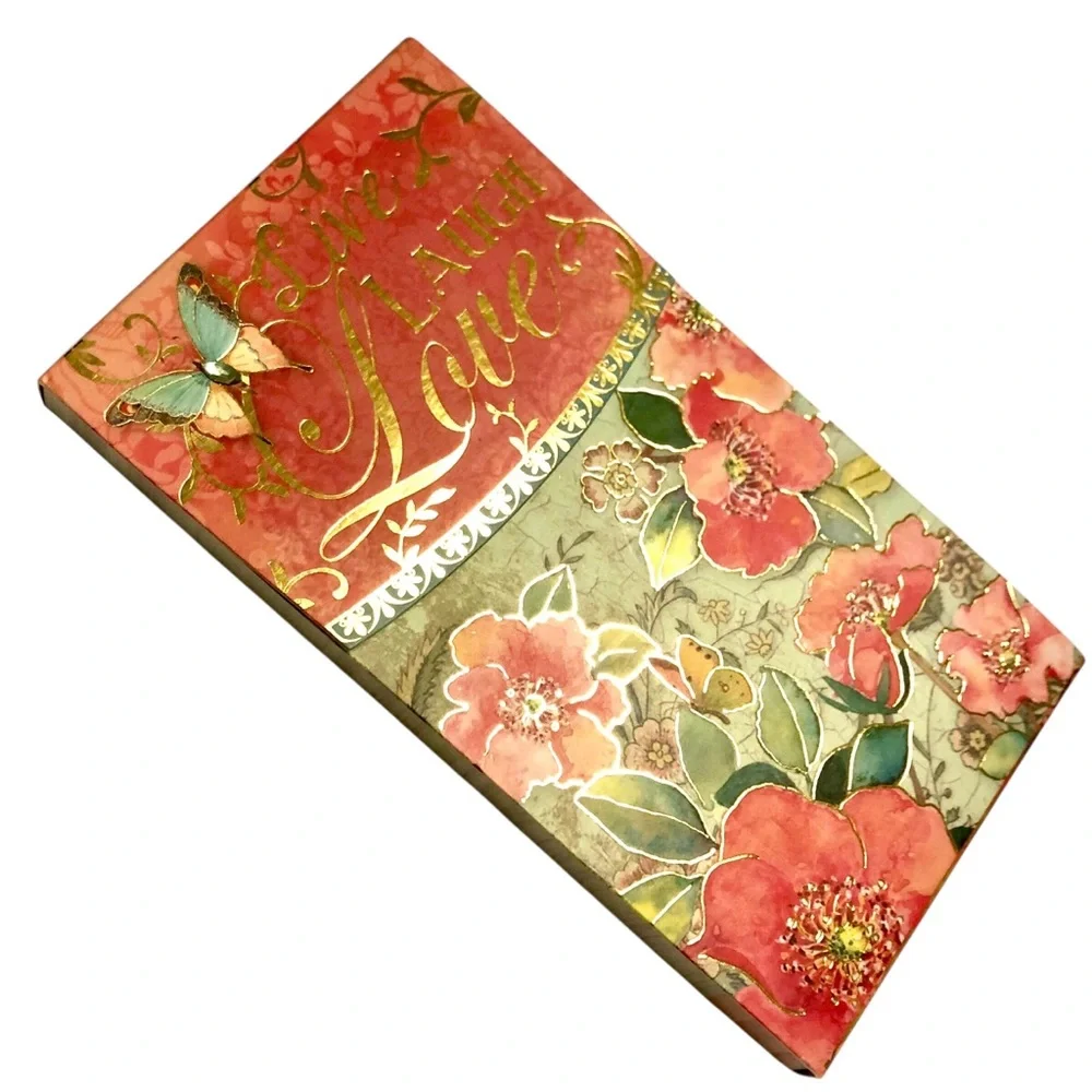 Punch Studio Embellished Long Notepad:  Floral 
